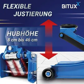 BITUXX Rangierwagenheber Stahl 3T blau