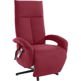 sit&more TV-Sessel SIT & MORE "Tycoon", rot (bordeaux), B:74cm H:112cm T:82cm, 100% Polyester, Sessel, wahlweise manuell, mit zwei Motoren oder mit Akku oder mit 2 Motoren
