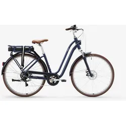 E-Bike City 28 Zoll 900E niedriger Einstieg dunkelblau, EINHEITSFARBE, L
