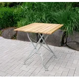FRG Klapptisch BAD TÖLZ 70x70cm, Flachstahl verzinkt + Robinie