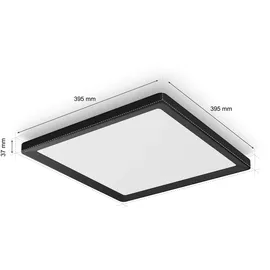 Philips Hue LED Deckenleuchte Tento eckig schwarz 39,5 x 39,5 cm RGB