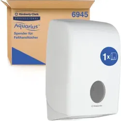 Aquarius Spender für Papierhandtücher, 1 x Papierhandtuchspender, weiß