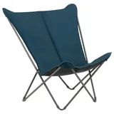 Lafuma Mobilier Garten-Relaxsessel, Dunkelblau, Metall, Kunststoff, 91x87x83 cm, wetterbeständig, UV-beständig, faltbar, Bezug abnehmbar, Gartenmöbel, Gartenstühle, Liegestühle