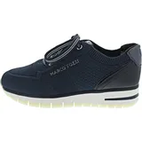Marco Tozzi Damen Sneaker flach Sportlich Bequem, Blau 38 EU