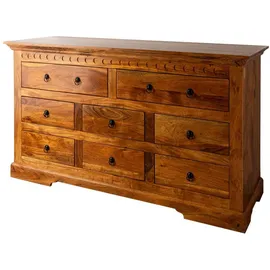 Massivmoebel24 Kommode Akazie 145 x 85 x 49 cm Honig lackiert