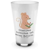 Mr. & Mrs. Panda Glas Maus Kreatives Schreiben - Transparent - Geschenk, Latte Macchiato, S, Premium Glas, Hochwertige Verarbeitung