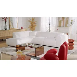 vente-unique Großes Ecksofa mit Recamiere mit Rückenlehne - POGNI von Maison Céphy