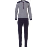 Pastunette, Damen, Pyjama, Frottee Schlafanzug, Blau, (38)