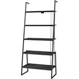 [en.casa] Leiterregal Bücherregal 184 x 80 x 40 cm Schwarz