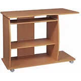KADIMA DESIGN Laptoptisch Computertisch: 3D-Ecken, Stauraum, 90x50x71 cm, Spanplattenkonstruktion, Rollen.