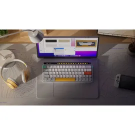 nuphy Air60 V2 kabellose Mini-Tastatur mit Beleuchtung,Unterstützung QMK/VIA Kompatibel mit Windows/Mac OS/Linux für Bluetooth 5.1/2.4GHz/(USB-C)-White Gateron Brown Switch