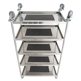 kompatible Ware Servierwagen silber 84,5 x 52,5 x 156,0 cm