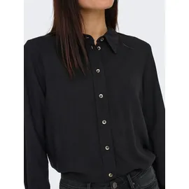 Jdy Hemdbluse JDYSAY L/S LINEN LOOSE SHIRT Schwarz L