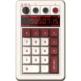 8bitdo Retro 18 Mechanical Numpad Fami Edition) - Numpad (Nummernblock, Kabelgebunden, Kabellos), Tastatur, Weiss, Rot