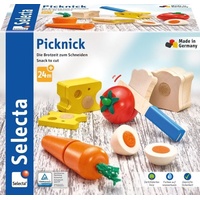 Schmidt Spiele Selecta 62020 - Picknick, Motorikspielzeug, Holz, 13-teilig
