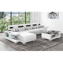 aea Couch Ecksofa L Form Liege Weiß Modern Ledersofa Kunstleder Sofa Sofas