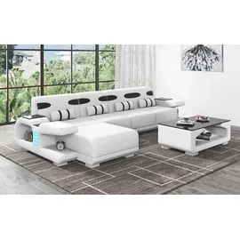 aea Couch Ecksofa L Form Liege Weiß Modern Ledersofa Kunstleder Sofa Sofas