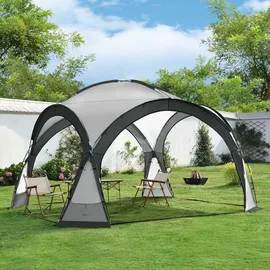 pro.tec Kuppelpavillon Grästorp 3,45 x 3,45 m Grau