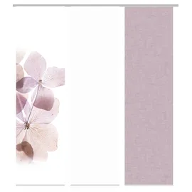 HOME WOHNIDEEN Schiebegardine HOME WOHNIDEEN "BONITA 3er SET" Gr. 1, rosa, B:60cm H:245cm, Polyester, Gardinen, Schiebevorhang Digidruck 3er Set BONITA