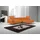 Egoitaliano Eckcouch Leder 3-1 Garnitur L-Form Orange