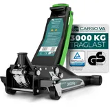 Hydraulischer Wagenheber 3T PRO - TÜV & GS Zertifiziert - Rangierwagenheber 75-505mm flach für PKW SUV & tiefergelegt - 5 Jahre Garantie - CargoVA