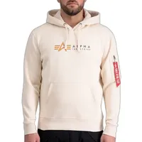 Alpha Industries Alpha Label Hoody Kapuzensweat für Herren Jet Stream White