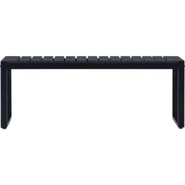 furnicato Gartenbank 120,5 x 45 x 40 cm Schwarz