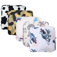 AOOPOO 5er Pack Damenbinden Handtücher Aufbewahrungstasche Tragbare Slipeinlagen Tasche mit Reißverschluss Make-up Tasche mit Reißverschluss für Frauen Mädchen Damen