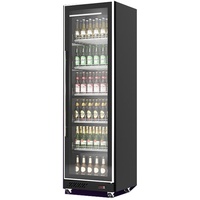 Mobiler Flaschenkühlschrank mit 1 Glastüren Getränkekühlschrank Kühlschrank Gastro 387 L 0/10°C ISO 48 mm