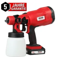 WALTER WERKZEUGE Walter Li-Ion Akku Farbsprühsystem 20 V inkl. Akku Ladegerät 800 ml Farbbehälter