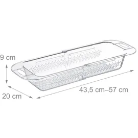 Relaxdays Spülbecken Sieb, transparent