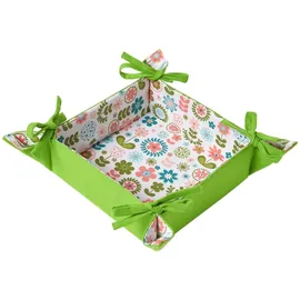 Homescapes Brotkorb Retro-Blumen – faltbar mit Wende-Design