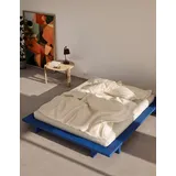 Karup Futonbett KARUP DESIGN "Bettgestell JAPAN BED Futonbett aus FSC-zertifiziertem Massivholz", vivid blau, B:208cm H:20cm L:228cm, Betten, Futonbett, zeitlos, bequem & in mehreren Farben und Größen erhältlich