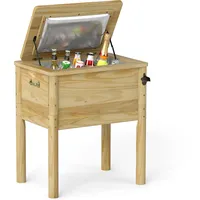 Costway Terrassenkühler Holz 67 x 47 x 74 cm