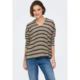 Only ONLAMALIO LIFE LS V-NECK KNT Beige XS