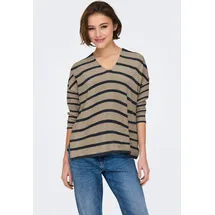 Only ONLAMALIO LIFE LS V-NECK KNT Beige XS