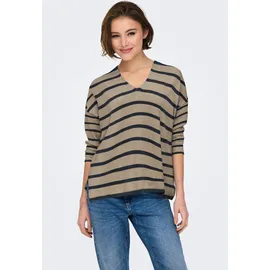 Only ONLAMALIO LIFE LS V-NECK KNT Beige XS