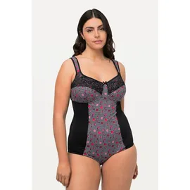 Ulla Popken Shaping-Body Hahnentrittmuster Schwarz 105C