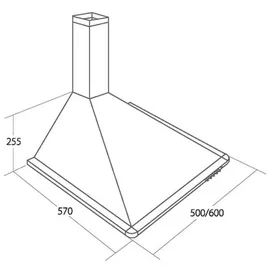 Akpo Kaminhaube 50 cm Weiß