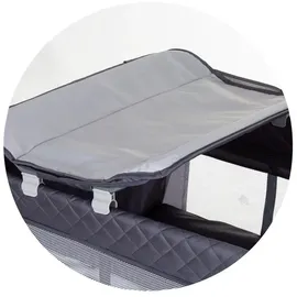 Chipolino Reisebett, Luna 2 Ebenen Wickelauflage klappbar Spielbogen Faltmatratze hellgrau Kunststoff, 60x120 cm, Babymöbel, Babybetten, Reisebetten