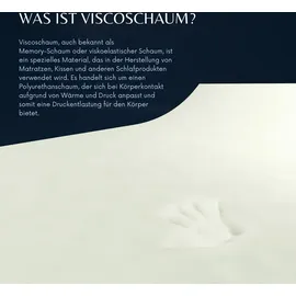 MSS e.K. Viscoelastische Matratzenauflage 180 x 200 cm Beige/Gelb