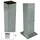 Plus Zaunpfosten 8 x 150 cm Silber/Metall