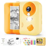 IEEILULU Sofortbildkamera Kinder, Kinderkamera Sofortbildkamera 1080P, 2,4 Zoll Kamera Kinder Sofortdruck mit 64G Karte & 3 Rollen Druckpapier, Kinder Kamera Geschenk für Kinder 3-12 Jahren