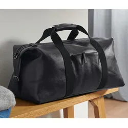 Tchibo - Leder-Weekender - schwarz