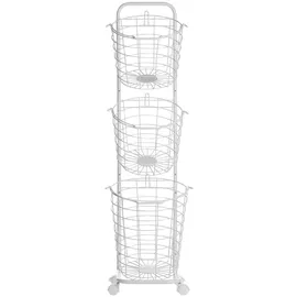 Beliani Bad-Kleinaufbewahrung AYAPAL in Weiß - (W) 37 x (H) 123 x (L) 27 cm | Gr.: onesize