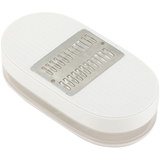 KAI Select Julienne-Reibe, grob aus Edelstahl - Abmessung 13,6 x 7 x 3,2 cm mit Auffangbehälter Küchenreibe und Holzpinsel