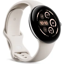 Google Pixel Watch 3 45 mm Bluetooth polished silver Sportarmband porcelain