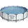 BESTWAY Steel Pro Max Frame Pool Set 427 x 107 cm lichtgrau inkl. Filterpumpe + Zubehör