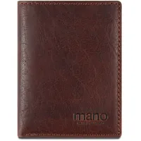 mano Don Simon Geldbörse Leder 8 cm braun