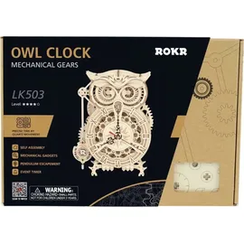 PICARESQUE Rokr 3D-Holzpuzzle Mechanische Uhr Bausatz,3D Holzpuzzle für Erwachsene,Schreibtischdekoration Geschenk für Männer Frauen(LK503)